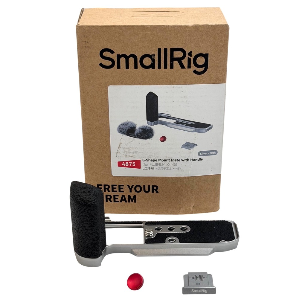 SmallRig 4875 L-Shape Mount Plate with Handle for FUJIFILM X-M5 Silver Black